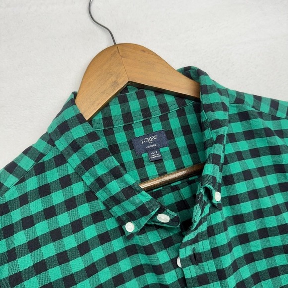 J.Crew Other - J.Crew Button Down Shirt Mens XL Tall Green Black Oxford Gingham Plaid OCBD Ivy
